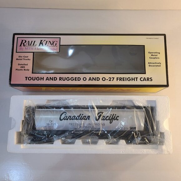 Rail King Other - Rail King Electric Trains Canadian Pacific 4 Bay Hopper Car 30-7558 0 Scale